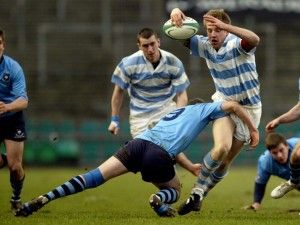 Luke Fitzgerald gets tackled by Robert Shanley 17/3/2006