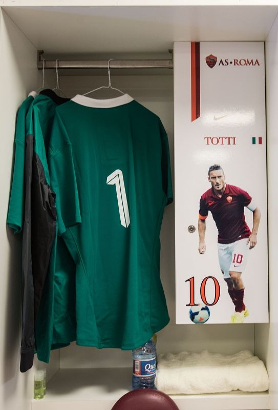 Jack McGrath was sitting in Francesco Totti's seat in the dressing room but we can't imagine the Roma striker was brave enough to say anything