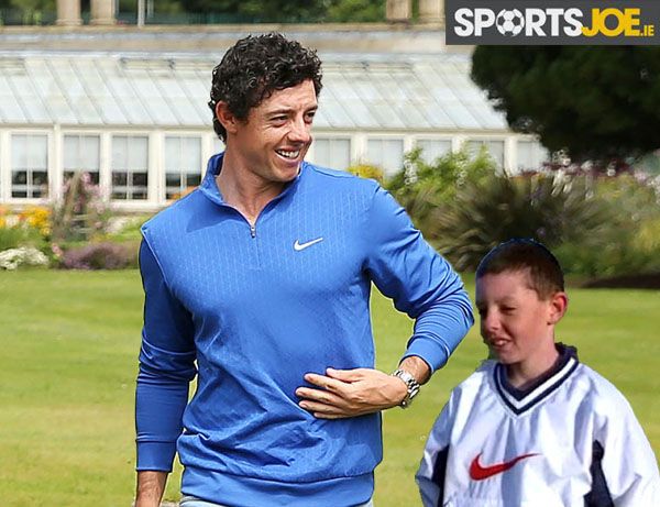 Rory McIlroy with Peter Robinson and Martin McGuinness 22/7/2014