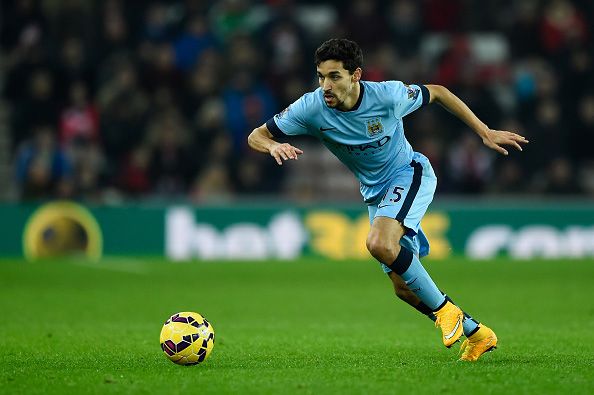 SUNDERLAND, ENGLAND - DECEMBER 03:  Jesus Navas of Manchester City in action during the Barclays Premier League match between Sunderland and Manchester City at Stadium of Light on December 3, 2014 in Sunderland, England.  (Photo by Mike Hewitt/Getty Images)