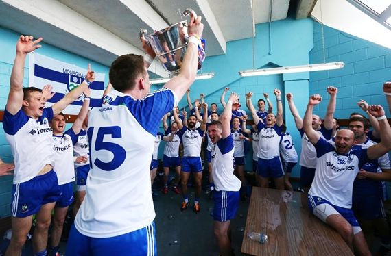 Conor McManus and the Monaghan team celebrate 19/7/2015
