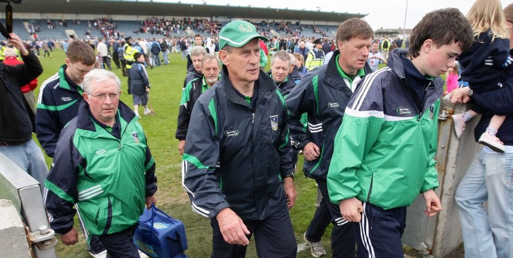 Allianz National Hurling League Division 1 18/4/2010 Dublin vs Limerick Limerick manager Justin McCarthy leaves the pitch after defeat to Dublin Mandatory Credit ©INPHO/Morgan Treacy *** Local Caption ***