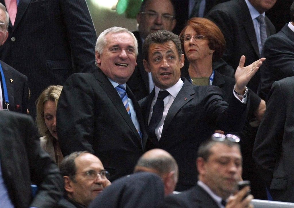Bertie Ahern with Nicolas Sarkozy 16/9/2015