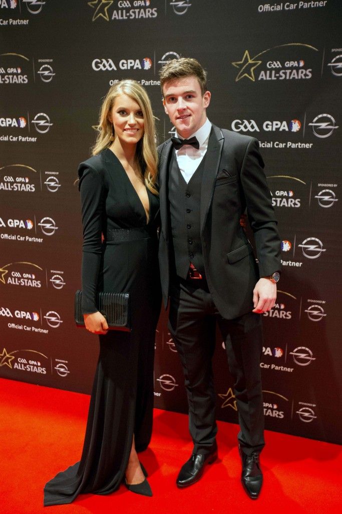 2015 GAA GPA All-Stars Sponsored by Opel, Convention Centre, Dublin 6/11/2015 Naoimi McMahon and Clare hurler Tony Kelly Mandatory Credit ©INPHO/Cathal Noonan