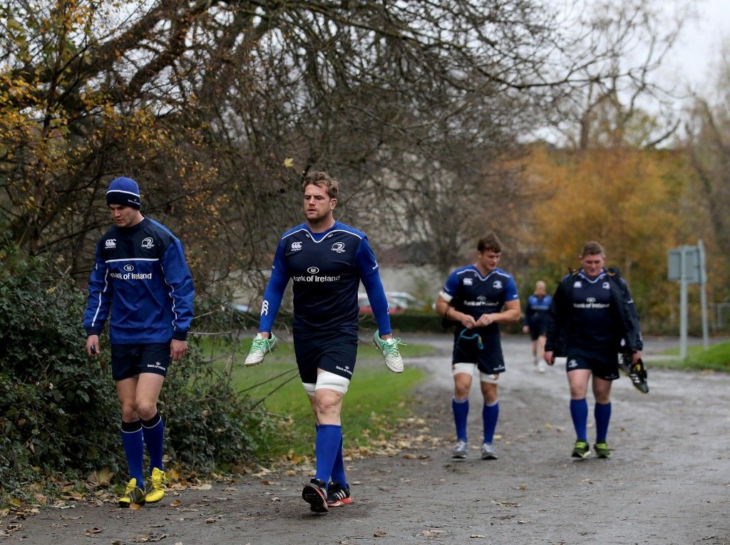 Leinster Rugby Squad Training, UCD, Dublin 23/11/2015 Jonathan Sexton and Jamie Heaslip Mandatory Credit ©INPHO/Ryan Byrne