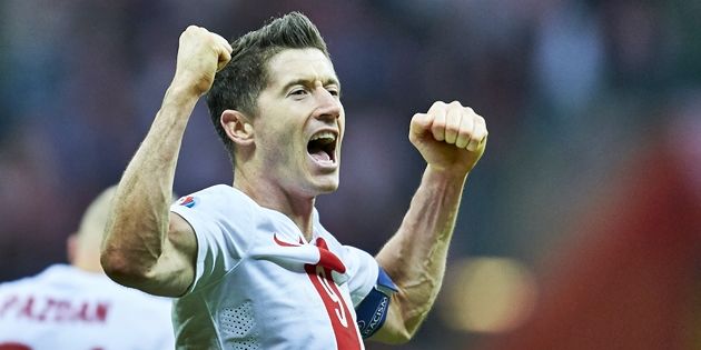 WARSAW, POLAND - OCTOBER 11: Robert Lewandowski from Poland celebrates after the UEFA EURO 2016 qualifying match between Poland and Republic of Ireland at National Stadium on October 11, 2015 in Warsaw, Poland. (Photo by Adam Nurkiewicz/Getty Images)