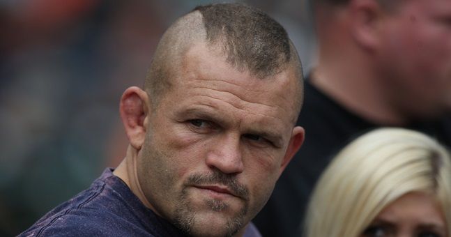 SAN FRANCISCO - SEPTEMBER 13: UFC fighter Chuck Liddell looks on before the San Francisco Giants and Los Angeles Dodgers Major League Baseball game at AT&T Park on September 13, 2009 in San Francisco, California. (Photo by Jed Jacobsohn/Getty Images)
