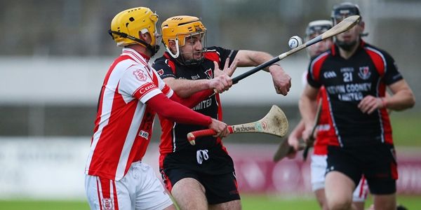 AIB Leinster Club Senior Hurling Championship Final, Netwatch Cullen Park, Co. Carlow 29/11/2015 Cuala vs Oulart The Ballagh Cuala's Cian Waldron tackles David Redmond of Oulart The Ballagh Mandatory Credit ©INPHO/Cathal Noonan