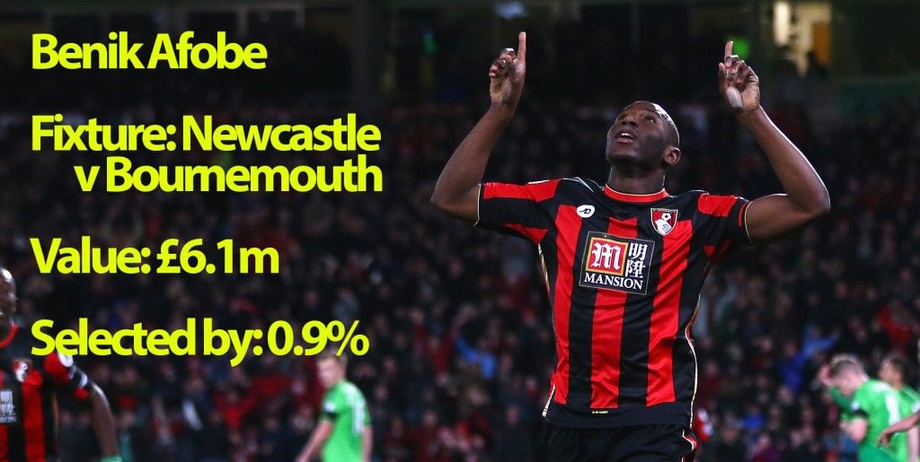 BOURNEMOUTH, ENGLAND - MARCH 01: Benik Afobe of Bournemouth celebrates scoring his team's second goal during the Barclays Premier League match between A.F.C. Bournemouth and Southampton at Vitality Stadium on March 1, 2016 in Bournemouth, England.  (Photo by Michael Steele/Getty Images)