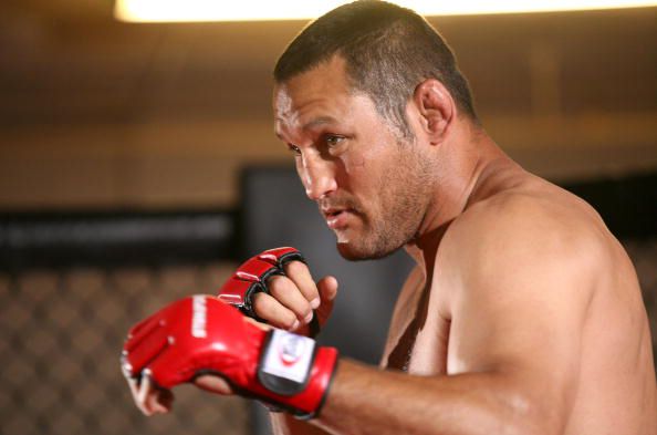 HOLLYWOOD - MARCH 17: Legendary MMA Superstar and two time Olympic Wrestler Dan Henderson attends the CBS' Strikeforce MMA Fighters Open Media Workout on March 17, 2010 in Hollywood, California. (Photo by Valerie Macon/Getty Images)