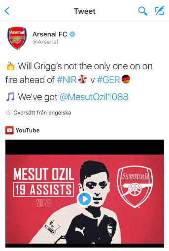 ozil will grigg arsenal