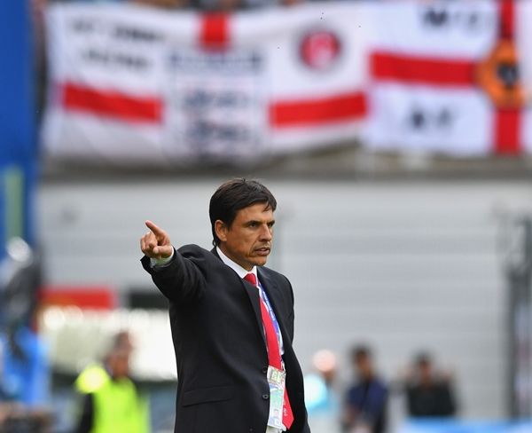 LENS, FRANCE - JUNE 16: Wales manager Chris Coleman reacts during the UEFA Euro 2016 Group B match between England and Wales at Stade Bollaert-Delelis on June 16, 2016 in Lens, France. (Photo by Stu Forster/Getty Images)