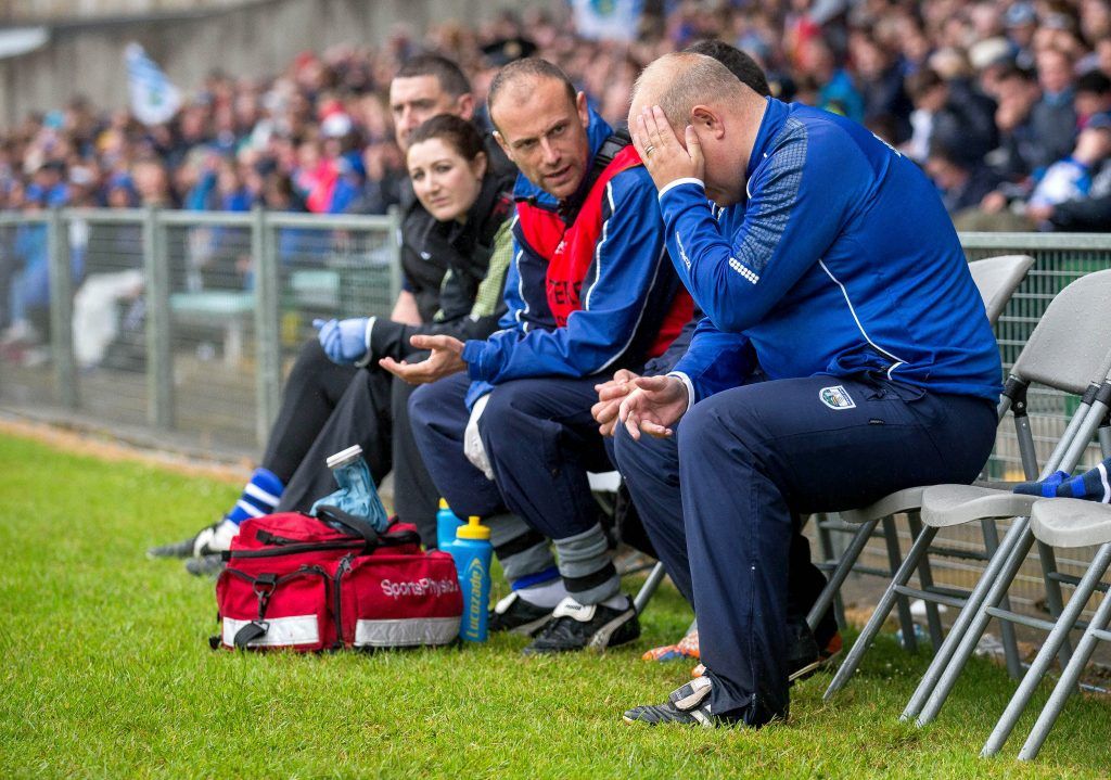 Munster GAA Senior Hurling Championship Final, Gaelic Grounds, Limerick 10/7/2016 Waterford vs Tipperary Waterford Manager Derek McGrath dejected near the end of the game Mandatory Credit ©INPHO/Ryan Byrne