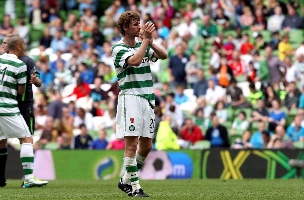 Paddy McCourt appaulds the fans after the game 31/7/2011