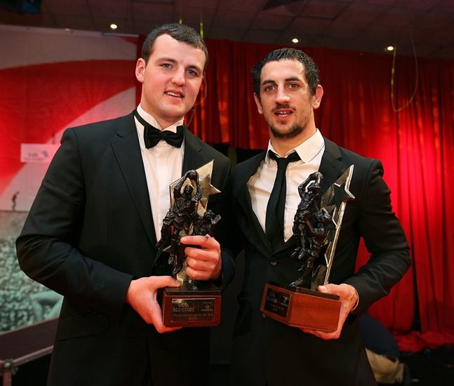 Young Footballer of the Year Michael Murphy of Donegal and Kerry's Paul Galvin Footballer of the Year 16/10/2009