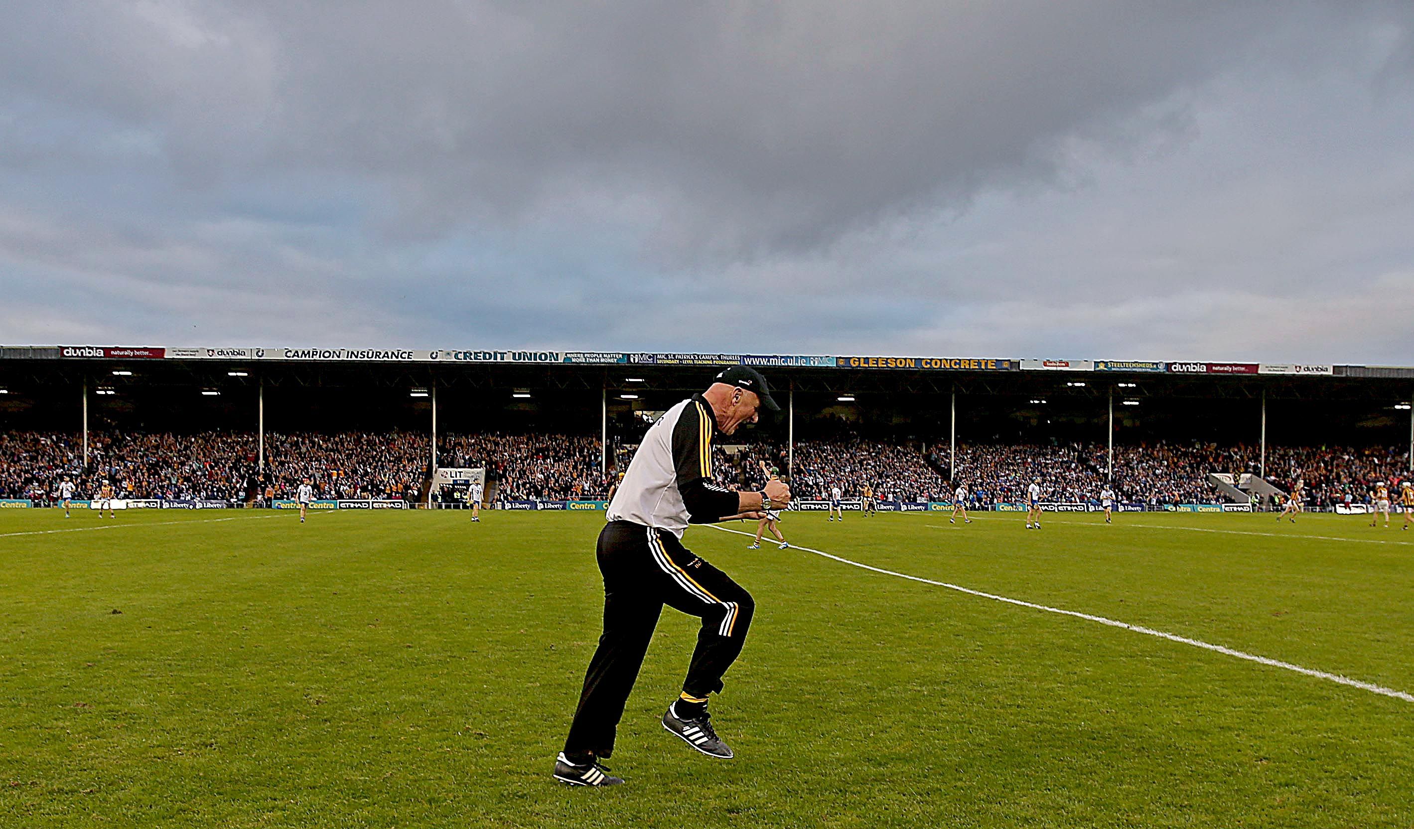 GAA All-Ireland Senior Hurling Championship Semi-Final Replay, Semple Stadium, Tipperary 13/8/2016 Kilkenny vs Waterford Kilkenny manager Brian Cody celebrates in the closing stages Mandatory Credit ©INPHO/Donall Farmer