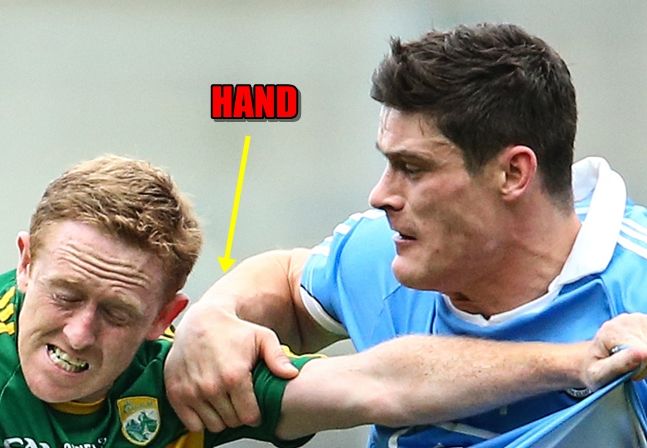 Diarmuid Connolly tackles Colm Cooper 28/8/2016