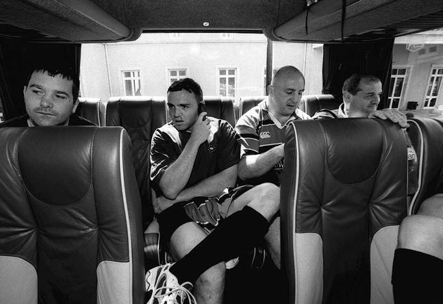 Irish players on the team coach 2002