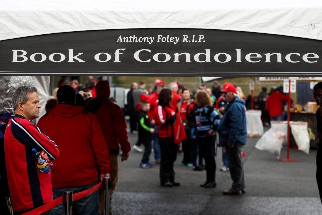 A general view of fans at Anthony Foley's Book of Condolence 22/10//2016
