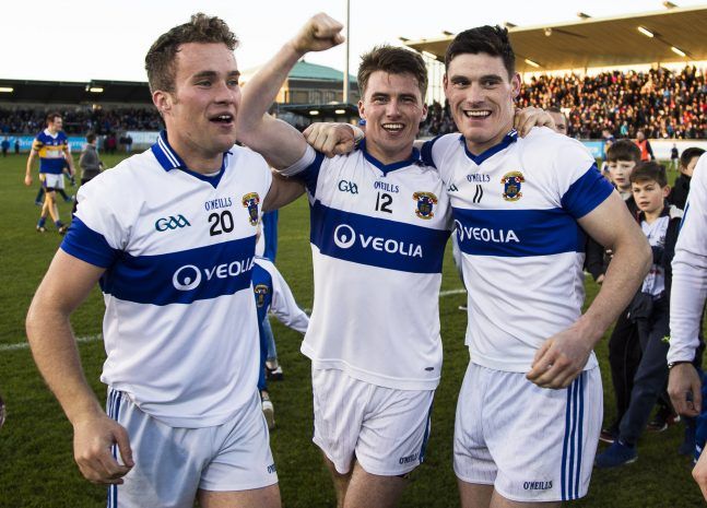Diarmuid Connolly celebrates after the game with Cormac Diamond and Cameron Diamond 5/11/2016
