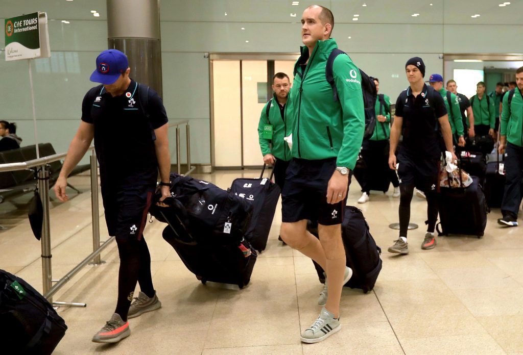 Ireland Rugby Team Return Home from Chicago, Dublin Airport 7/11/2016 Devin Toner Mandatory Credit ©INPHO/Donall Farmer
