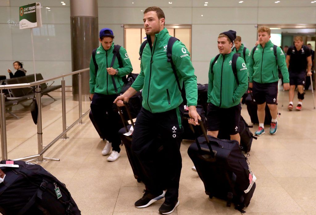Ireland Rugby Team Return Home from Chicago, Dublin Airport 7/11/2016 Robbie Henshaw Mandatory Credit ©INPHO/Donall Farmer