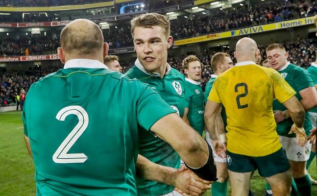 Rory Best and Garry Ringrose celebrate 26/11/2016