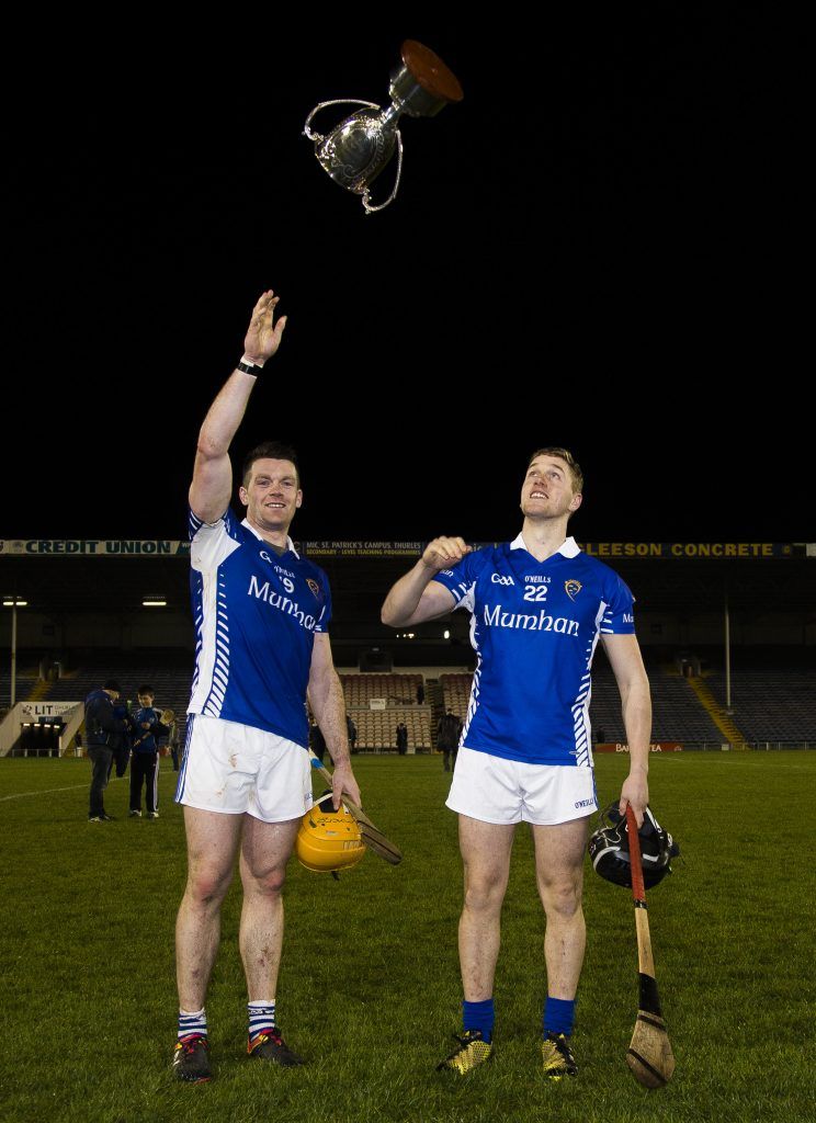 Interprovincial Senior Hurling Championship Final, Semple Stadium, Thurles, Co. Tipperary Munster vs Leinster Munster's Paraic Maher celebrates with Dan McCormack after the game Mandatory Credit ©INPHO/Tommy Dickson
