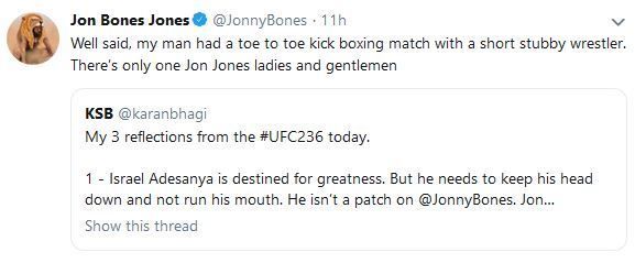 Jon Jones lặng lẽ xóa mọi tweet cà khịa Israel Adesanya